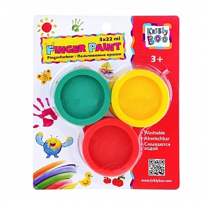 Краски пальчиковые, 3 цвета (Kribly Boo, 60781)